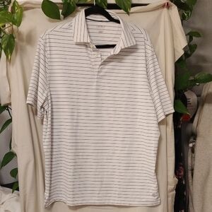 Daniel Cremieux White Polo with Black Stripes